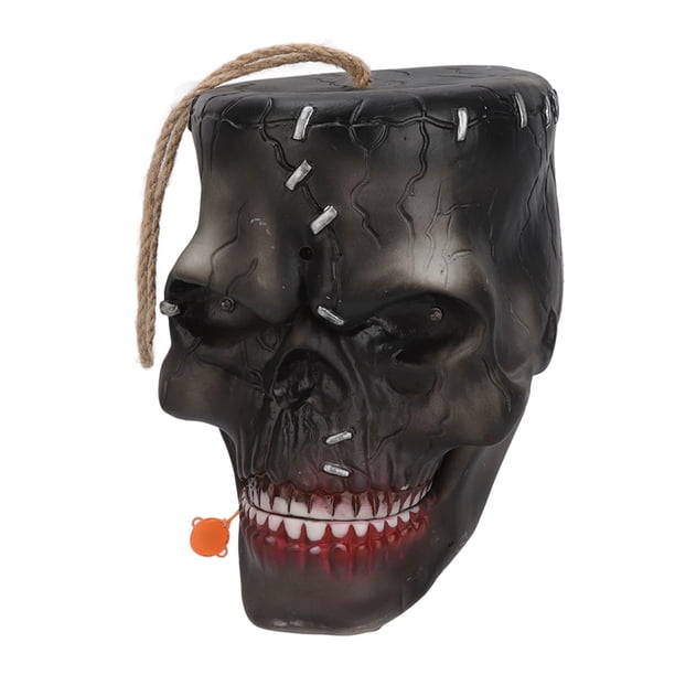 Cabeza De Esqueleto Brillante, Crea Un Ambiente Regalo único Cabeza De Calavera Eléctrica De Halloween Boca Móvil De Resina Para Casa Embrujada Para Fiesta Cergrey Electric Halloween Skull Head