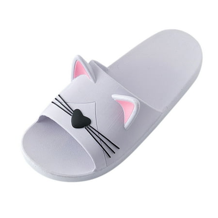 

HGWXX7 Sandals For Women Summer Men&Women Home Indoors Slippers Cartoon Cat Floor Family Shoes Beach Sandals Stylish Shoes