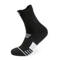 thumbnail image 4 of Domzle Basketball Socks Compression Cushion Thick Cycling Athletic Crew Sock Arch Support, Breathable Mesh, Seamless Toe, Sports Tab, Moisture Wicking, Running Sock for Men Women Black, 4 of 4