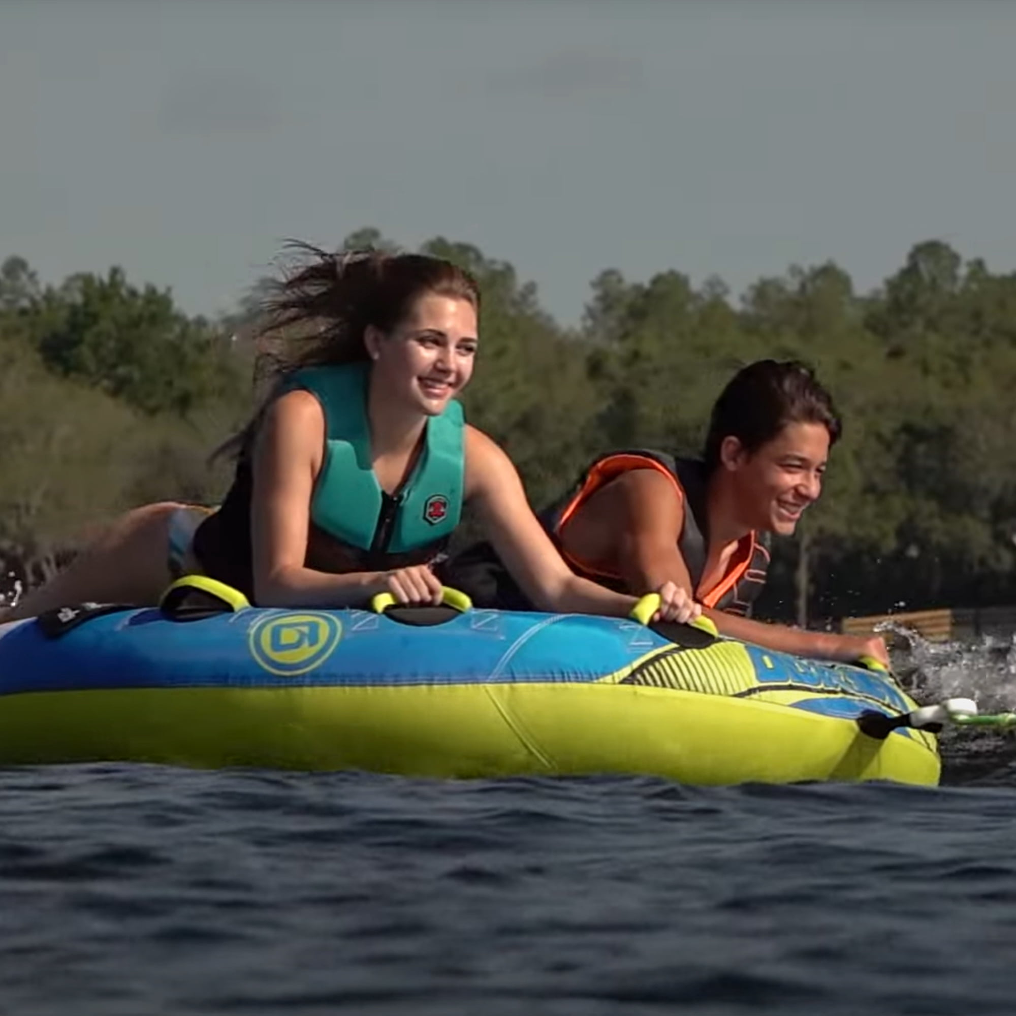 O'Brien Super Screamer 2 Person Inflatable Towable Boating Water Sports Tube