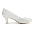 thumbnail image 4 of Dream Pairs Women Bridal Slip On Wedding Shoes Party Dress Low Heel Pumps Shoes, 4 of 5