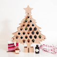 thumbnail image 4 of Christmas Tree Advent Calendar Wine Rack Brown Wooden Creative Party Home Decoration Advent Calendar, 4 of 12