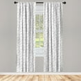 thumbnail image 3 of Ambesonne Tattoo Curtains, Moons Circles Sticks Drawing, Pair of 28"x95", Black White, 3 of 5