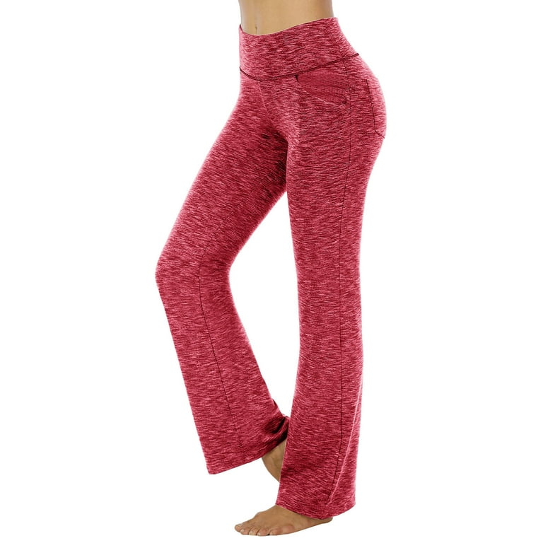 Baqcunre Womens Yoga Pants Pockets High Waist Workout Pants Casual  Trousers,XXL,Yoga Pants Women,Wide Leg Pants Woman,Crz Yoga  Leggings,Women'S