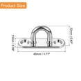 thumbnail image 2 of Uxcell 20 Pack Pad Eye Plate, 1.8 Inch 304 Stainless Steel Ceiling U Hooks, Silver, 2 of 6