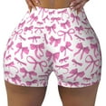 thumbnail image 2 of Fotbe Pink bows Shorts Sin Costuras – Shorts Deportivos de Cintura Alta para Mujer, Elásticos para Gimnasio, Yoga, Running o Ciclismo-XX-Large, 2 of 8