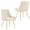 Ivory, variant on Hosnnlie Set of 2 Light Brown Dining Chairs, Diamond Tufted, Gold Legs, PU Leather, for Kitchen Dining Table