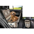 thumbnail image 4 of Pzuqiu Western Tribal Style Dog Car Seat Cover for Back Seat for L Cars, SUVs & Trucks Dogs Car Hammock with Hanging Car Trash Can & Dog Bandanas 3 Piece, 4 of 6