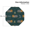 thumbnail image 3 of Disketp Big Machine Funny Coasters,4 Pcs Leather Coasters With Holder, Perfect Housewarming Hostess Gifts,Protect Furniture From Water Marks Scratch, 3 of 9