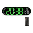 thumbnail image 4 of jifeng Digital Wall Clock Arabic Numerals LED Desktop Clock for Home Bedroom Office Green, 4 of 9