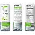 thumbnail image 2 of Celsius Sweetened With Stevia Sparkling Cucumber Lime Fitness Drink, Zero Sugar, 12Oz. Slim Can (Pack Of 12), 2 of 3