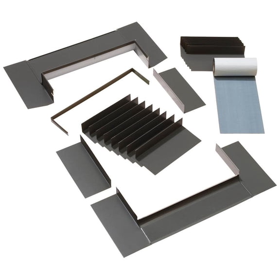 Velux EDL Deck Mounted Skylight Flashing for Low Profile Roofs - Low Profile Roof, Gray 21in. x 54-7/16in.