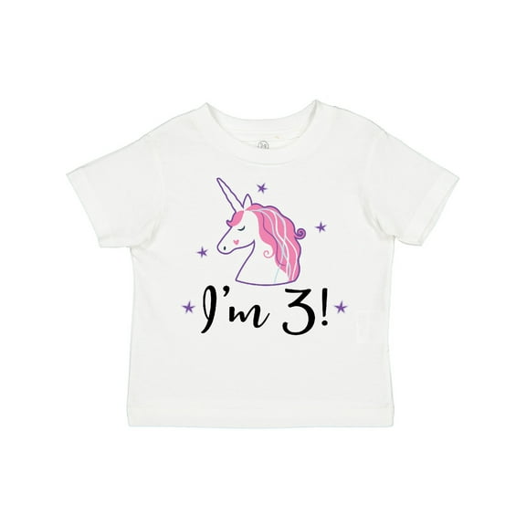 Inktastic Third Birthday Cute Unicorn Girls Toddler T-Shirt