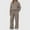 Camel, variant on Women's Round Neck Sweatshirt Wide Leg Sweatpants Casual Suit Sportswear Set, for Winter Lounge and Sports Activities,Beige,L