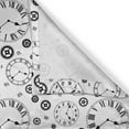 thumbnail image 6 of Ambesonne Clocks Valance & Curtain, Time Mechanism Gears, 55"x24", Black White, 6 of 6