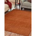 thumbnail image 1 of 5 x 8 ft. Hand Knotted Gabbeh Wool Solid Rectangle Area Rug, Orange, 1 of 1
