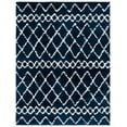 thumbnail image 2 of SAFAVIEH Berber Feride Geometric Shag Area Rug, Navy/Ivory, 8' x 10', 2 of 11