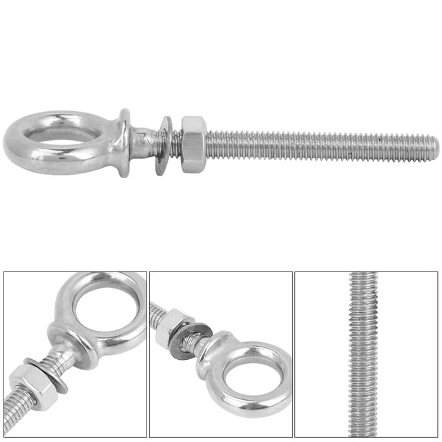 Eye Bolt, Stainless Steel Eyebolts Long Bolt with High Strength for Cable Rope