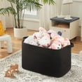 thumbnail image 4 of 118L Extra Large Blanket Basket, 24.8" x 17.7" x 17.2" Woven Storage Basket for Living Room, Rectangle Nursery Blanket Storage for Toys, Towels, Dirty Clothes (Grey), 4 of 7