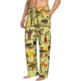 thumbnail image 2 of Sigee Ethnic African Print Men's Pajama Pants - Soft Lounge Sleep Bottoms with Elastic Waistband and Pockets-XX-Large, 2 of 9