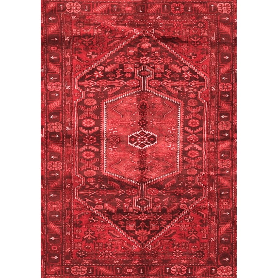 Ahgly Company Indoor Rectangle Persian Red Traditional Area Rugs, 7' x 10'