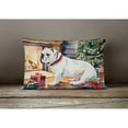 thumbnail image 3 of Carolines Treasures DAC1300PW1216 16 x 12 in. Unisex White English Bulldog Christmas Fabric Decorative Pillow, 3 of 4