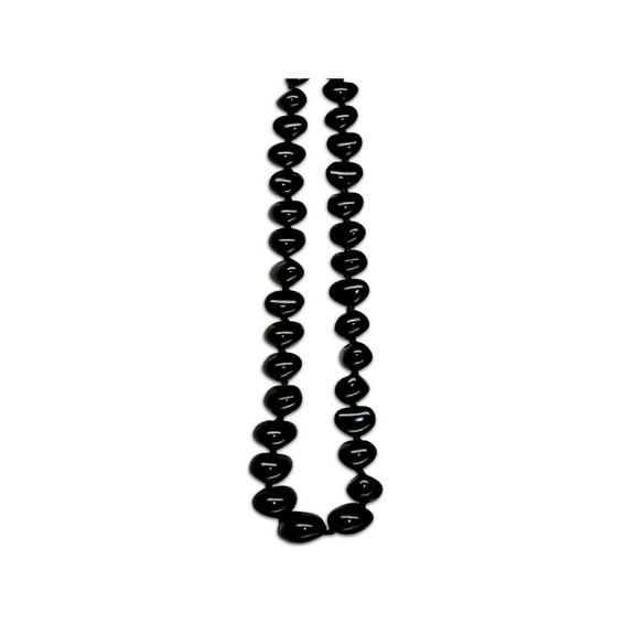 KC Hawaii 32 Inch Black Kukui Nut Lei Necklace for Graduation and Events