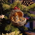 thumbnail image 4 of Forest Animal Acorn Ornaments – Cozy Forest Christmas Ornaments, 2025 New Pine Cone Decoration, Woodland Creature Figurine, 2D Acrylic Hanging Ornament Home Party Décor, 4 of 7