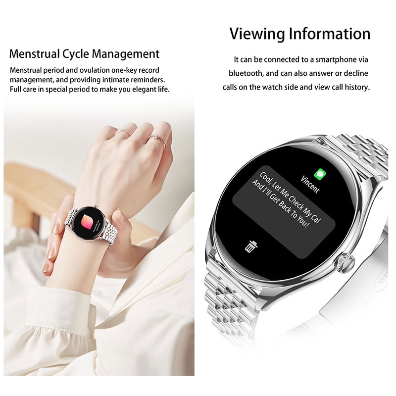 Rainbuvvy MT55 Smart Watch 1.43 inches Sports Record Health Monitoring Voice Assistant Android 5.0/iOS9.0 Sports Watch