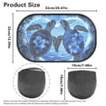 thumbnail image 7 of Yuyamidu Sea Turtle Car Window Shade Hibiscus Car Side Window Sun Shade Heart Auto Rear Sunshade Blue Car Accessories Suitable for SUVs Sedans Trucks Sun UV Protection, 7 of 7