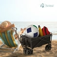 thumbnail image 5 of Seina 150lb Capacity Collapsible Steel Outdoor Utility Wagon Cart, Black, 5 of 9