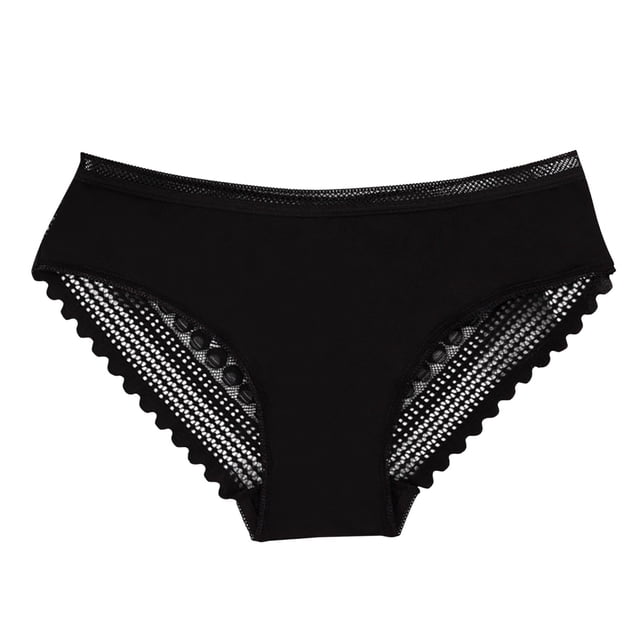 Gibobby Lencería sexy para mujer Ropa interior sin rastro de hielo transparente de mujer de encaje grande sexy Ropa interior de cintura media(Negro, M)