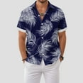 thumbnail image 2 of Mens Hawaiian Shirt Short Sleeve Button Down Shirts Tropical Floral Summer Beach Shirts,S-3XL, 2 of 7