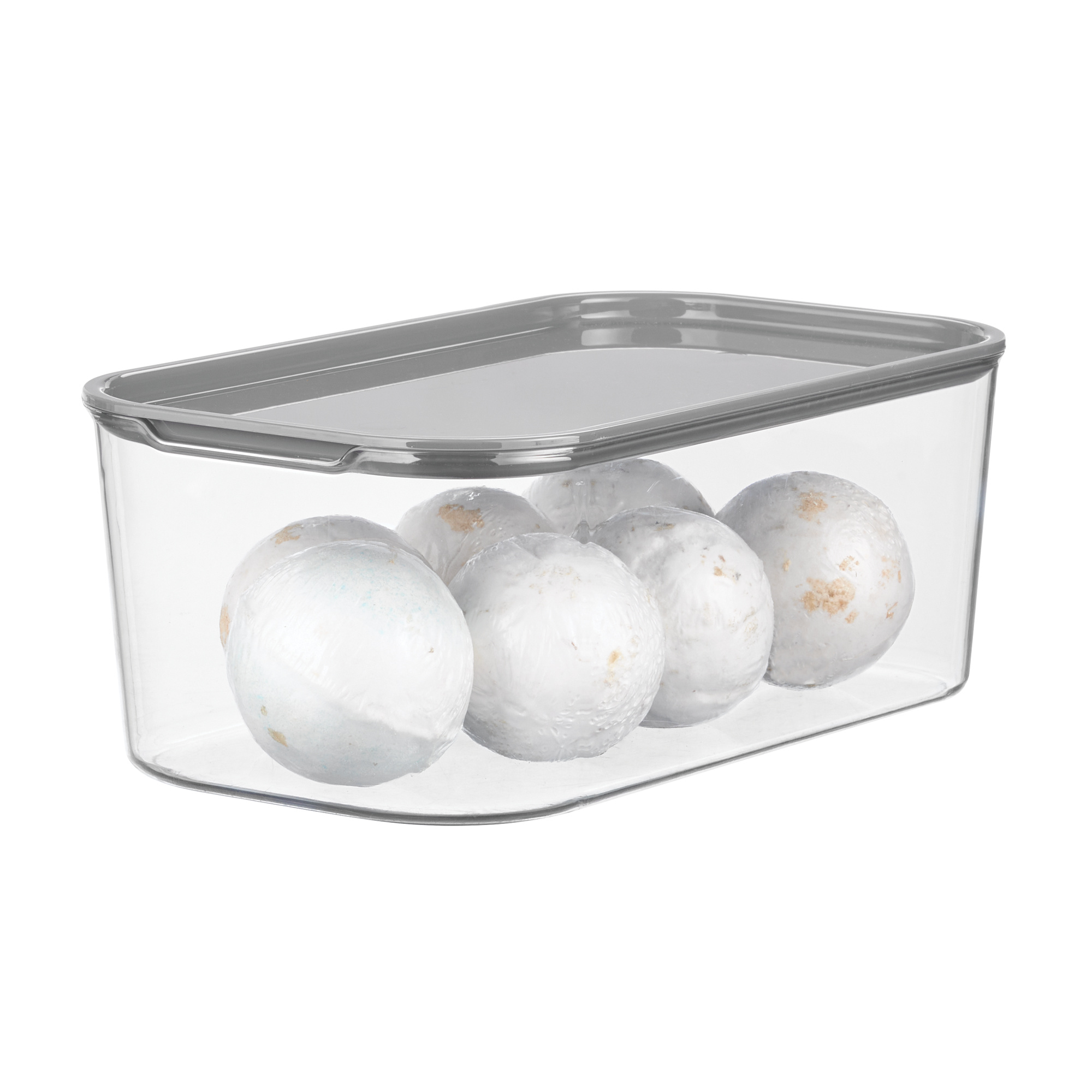 iDesign Wallspace Short Inner Bin with Lid - Storage Garage or Laundry Room - Clear - Made in USA