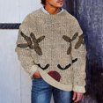 thumbnail image 2 of SERTG Men's Christmas Sweater Print Warm Christmas Cardigan Long Sleeve Hoodless Casual Coat Men Christmas Tops(Khaki,3XL), 2 of 4