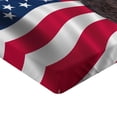 thumbnail image 2 of Ambesonne Eagle Fitted Sheet 2 Pcs Set, Patriotic America, King, Multicolor, 2 of 3