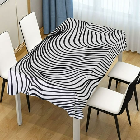 

ALAZA Artistic Line Rectangle Tablecloth Tablecover Dinning Table Cloth 54 x72