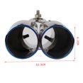 thumbnail image 2 of Tonta de escape de automóvil azul quemado de doble salida Silenciador de silenciador automático de acero inoxidable de acero inoxidable, 2 of 9