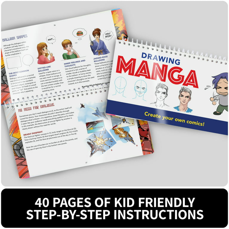 Spicebox Children's Art Kits Petit Picasso Drawing Manga, 21 Techniques To  Master, Art Craft Kit For Kids 
