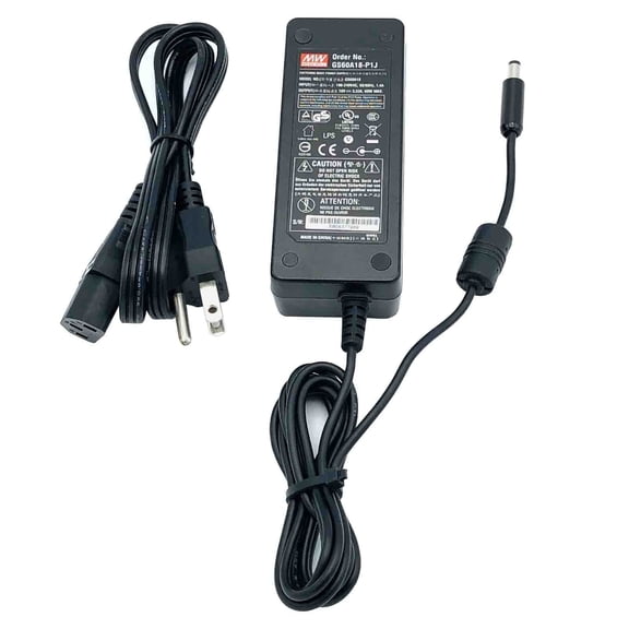 Pre-Owned Mean Well GS60A18 AC/DC Adapter 18V 3.33A 60W max Power Supply OEM Genuine