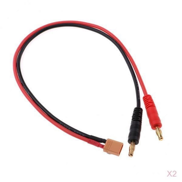 Cable de de RC de 2 piezas, conector de XT30 a 4 mm, enchufe Lipo 355 mm