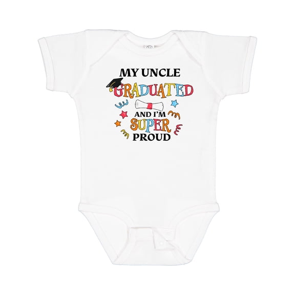 Inktastic My Uncle Graduated and I'm Super Proud Boys or Girls Baby Bodysuit