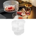 thumbnail image 4 of Clear Rotating Jewelry Box, Earring Holder 4 Tier Dustproof Space Saving  For Anniversary, 4 of 8