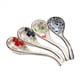thumbnail image 2 of Cucharas de Arroz de Cerámica China Retro Asiática de 12 Piezas, Cuchara de Sopa Ramen con Manejar Curvo, Cucharas de Flores Pintadas con Manejar, 2 of 5