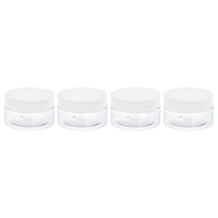 

Uxcell 2oz/ 60ml Round Plastic Jars with White Screw Top Lid for Storage 4Pack