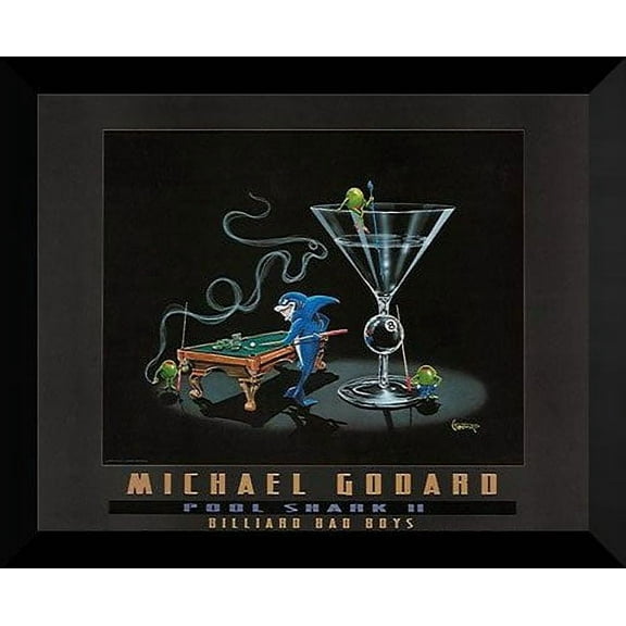 Michael Godard Framed Art 34x28 "Pool Shark II"