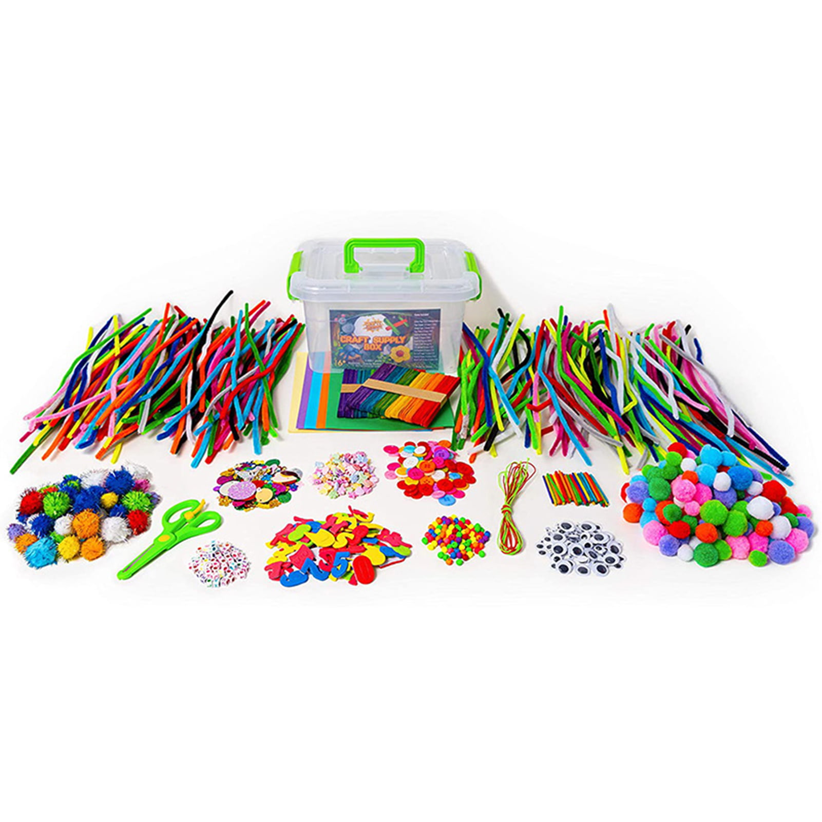 $9/mo - Finance Arts and Crafts Supplies for Kids, 2000+ Piece Craft Kits  Library in Craft Box, Crafting Supplies Set for Kids Ages 4, 5, 6, 7, 8, 9,  10, 11 &12