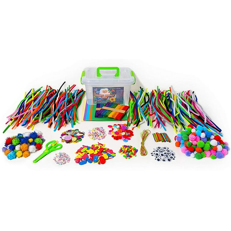  Arts and Crafts Supplies for Kids, 2000+ Piece Craft Kits  Library in Craft Box, Crafting Supplies Set for Kids Ages 4, 5, 6, 7, 8, 9,  10, 11 &12 Year Old