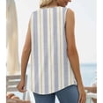 thumbnail image 5 of Blusa estampada sin mangas Moda Poliéster Tops sin mangas de verano plisados suaves para mujer, 5 of 5