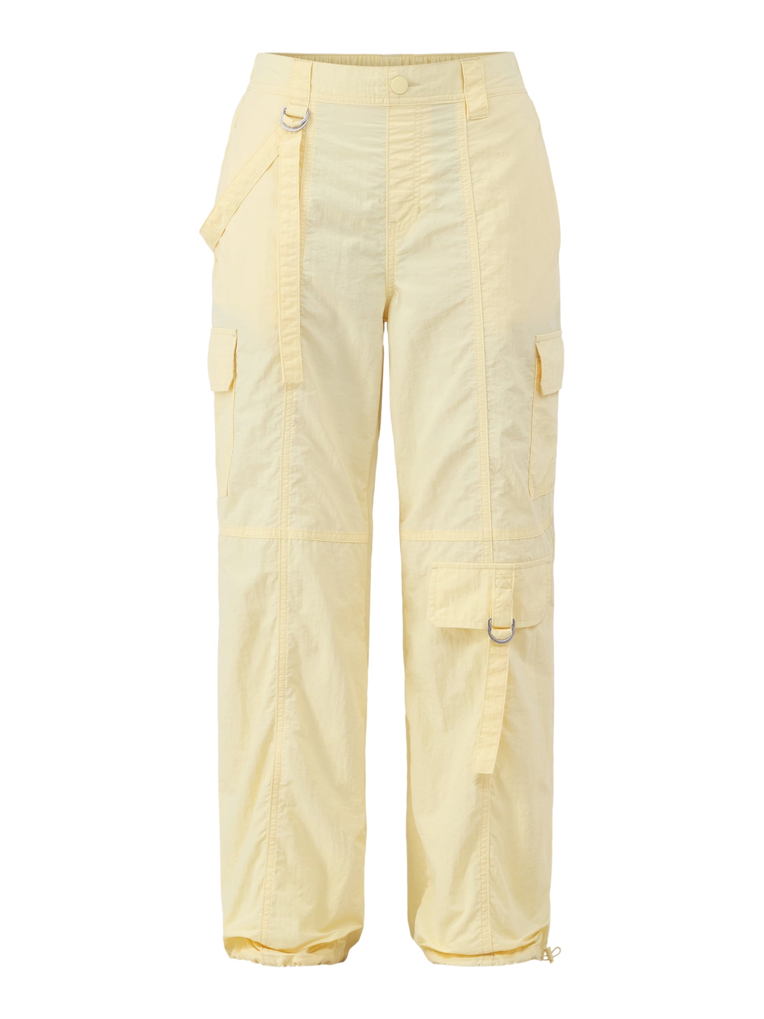 No Boundaries Nylon Parachute Pants, Women's and Women's Plus